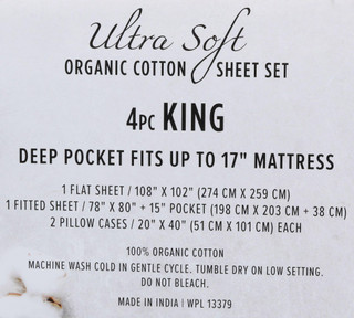 Thumbnail 9: OLIVIA GRAY Olivia Gray Deep Pocket Organic Cotton 4-Piece Sheet Set 