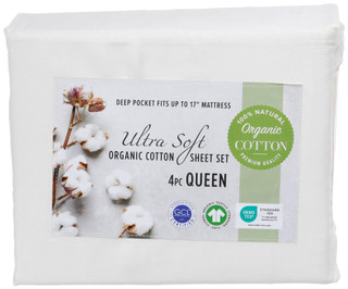 Thumbnail 2: OLIVIA GRAY Olivia Gray Deep Pocket Organic Cotton 4-Piece Sheet Set 