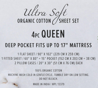 Thumbnail 10: OLIVIA GRAY Olivia Gray Deep Pocket Organic Cotton 4-Piece Sheet Set 