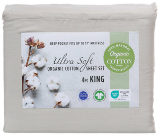 Thumbnail 2: OLIVIA GRAY Olivia Gray Deep Pocket Organic Cotton 4-Piece Sheet Set 