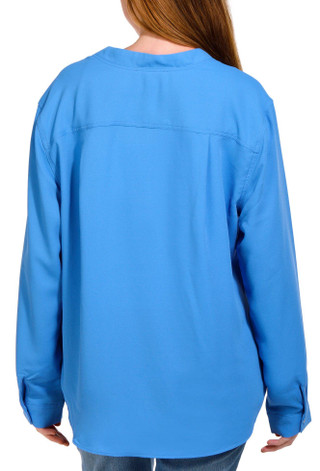 Thumbnail 2: NINE WEST Nine West Womens Long Sleeve Split Neck Top 