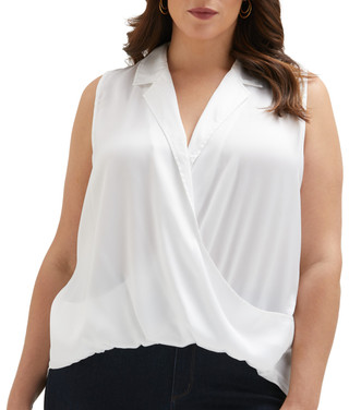 Thumbnail 1: Ella Ella Plus Sleeveless Cross Front Top 