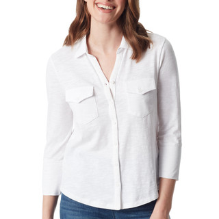 Thumbnail 1: Gloria Vanderbilt Gloria Vanderbilt Womens 3/4 Sleeve Cotton Slub Shirt 