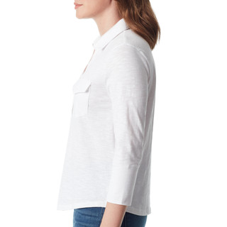 Thumbnail 3: Gloria Vanderbilt Gloria Vanderbilt Womens 3/4 Sleeve Cotton Slub Shirt 