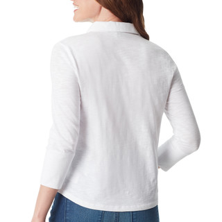 Thumbnail 2: Gloria Vanderbilt Gloria Vanderbilt Womens 3/4 Sleeve Cotton Slub Shirt 