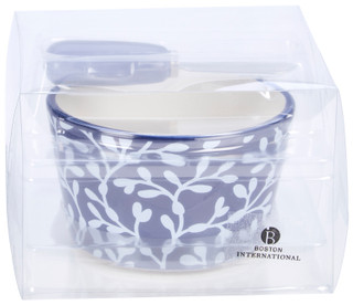 Thumbnail 3: Boston International Boston International Navy Seaweed Garland Bowl & Spreader 