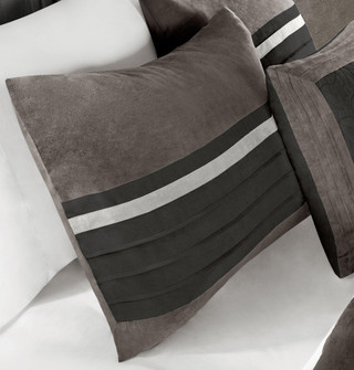 Thumbnail 9: Madison Park Madison Park Palmer Grey 7-pc. Comforter Set 