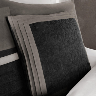 Thumbnail 7: Madison Park Madison Park Palmer Grey 7-pc. Comforter Set 