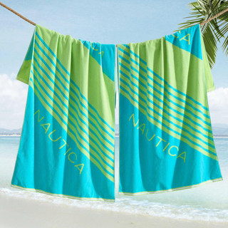 Thumbnail 2: Nautica Nautica 2 Pc. Tilted Logo Jacquard Beach Towel 