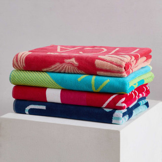 Thumbnail 5: Nautica Nautica 2 Pc. Tilted Logo Jacquard Beach Towel 
