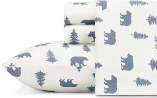 Thumbnail 2: Eddie Bauer Eddie Bauer Bears & Trees Flannel Sheet Set 