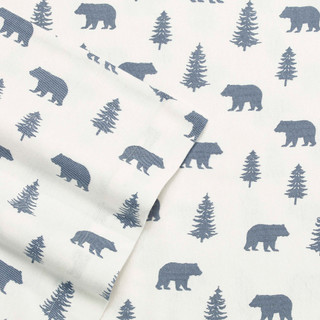 Thumbnail 5: Eddie Bauer Eddie Bauer Bears & Trees Flannel Sheet Set 