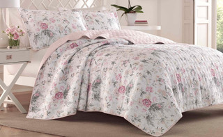 Thumbnail 2: Laura Ashley Laura Ashley Breezy Floral Quilt Set 