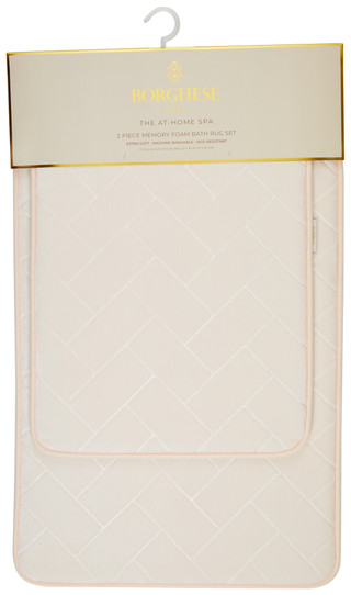 Thumbnail 1: Borghese Borghese 2 Pc Memory Foam Bath Rug Set 