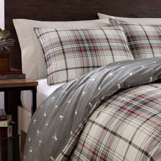 Thumbnail 10: Eddie Bauer Eddie Bauer Alder Plaid Duvet Cover Set 