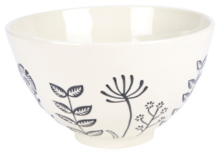 Thumbnail 2: Creative Coop Creative Coop Embossed Floral Serving Bowl 