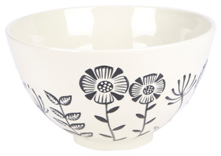 Thumbnail 3: Creative Coop Creative Coop Embossed Floral Serving Bowl 
