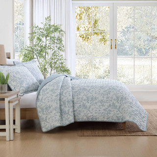 Thumbnail 9: Laura Ashley Laura Ashley Amberly Seersucker Quilt Set 
