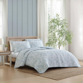 Thumbnail 27: Laura Ashley Laura Ashley Amberly Seersucker Quilt Set 