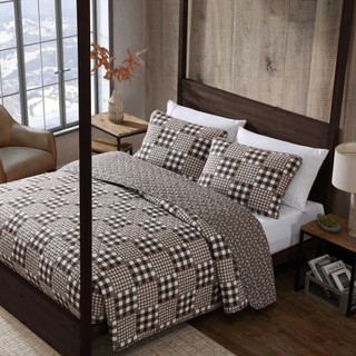 Thumbnail 24: Eddie Bauer Eddie Bauer Gingham Patchwork Quilt & Sham Set 