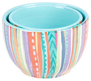 Thumbnail 2: Boston International Boston International 2 Pk Fiesta Nesting Bowls 