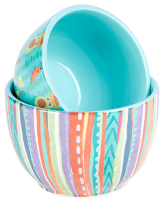 Thumbnail 1: Boston International Boston International 2 Pk Fiesta Nesting Bowls 
