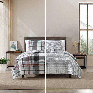 Thumbnail 10: Eddie Bauer Eddie Bauer Normandy Plaid Microsuede Duvet Cover Set 