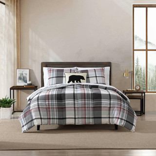 Thumbnail 1: Eddie Bauer Eddie Bauer Normandy Plaid Microsuede Duvet Cover Set 