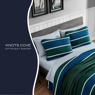 Thumbnail 17: Nautica Nautica Knots Cover Reversible Quilt & Sham Set 