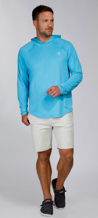 Thumbnail 4: REEL LEGENDS Reel Legends Mens Seaside Reel Chill Hoodie Long Sleeve Top 