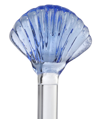 Thumbnail 3: Creative Coop Creative Coop Glass Toothpick/Cotton Swab Holder with Blue S 