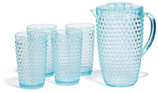 Thumbnail 1: Gibson Gibson Home 5 Pc Teal Embossed Pitcher Set 