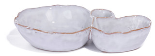 Thumbnail 3: Creative Coop Creative Co-Op Stoneware Dish with 3 Sections 