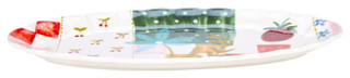 Thumbnail 3: Creative Coop Creative Coop 14.5 in Hand Painted Stoneware Platter 