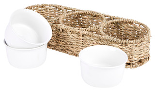 Thumbnail 3: Creative Coop Creative Coop 4 Pc Ceramic Bowl Set 