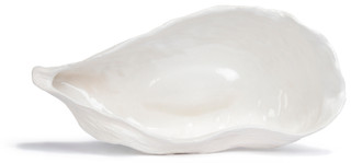 Thumbnail 3: Creative Coop Creative Coop Stoneware Oyster Shell Serving Bowl 