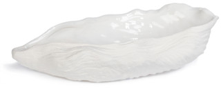Thumbnail 2: Creative Coop Creative Coop Stoneware Oyster Shell Serving Bowl 