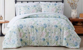 Thumbnail 4: Cottage Classics Cottage Classics Field Floral Quilt Set 
