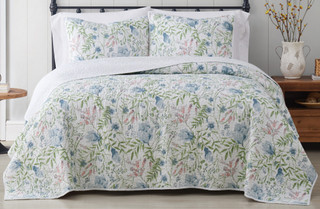 Thumbnail 2: Cottage Classics Cottage Classics Field Floral Quilt Set 