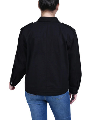 Thumbnail 2: NY COLLECTION NY Collection Petite Long Sleeve Twill Jacket 
