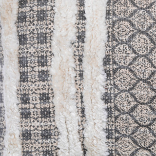 Thumbnail 3: CASA DECOR Casa Decor Grey Textured Pillow with Tassels 