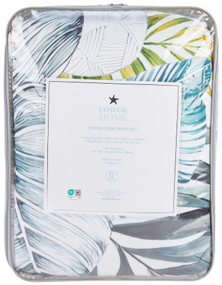 Thumbnail 7: Coastal Home Coastal Home 3 pc Birds of Paradise Comforter Set 