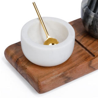 Thumbnail 2: PD HOME 4 Pc Marble Pinch Pot Set 