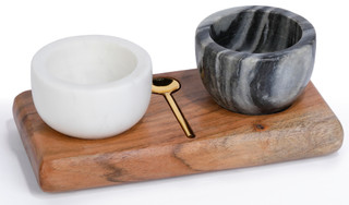 Thumbnail 1: PD HOME 4 Pc Marble Pinch Pot Set 