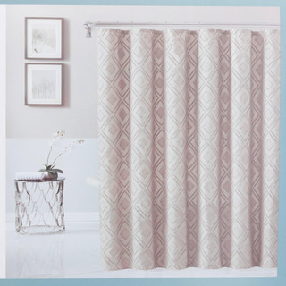 Thumbnail 4: Zest Kitchen + Home Zest Kitchen + Home 70x72 Embroidered Shower Curtain 
