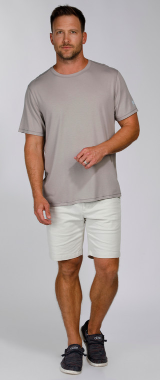 Thumbnail 4: REEL LEGENDS Reel Legends Mens Biscayne Bamboo Solid Short Sleeve Top 