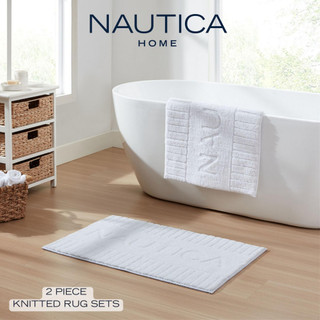 Thumbnail 6: Nautica Nautica 2 Pc Nautica Logo Bath Rug Set 
