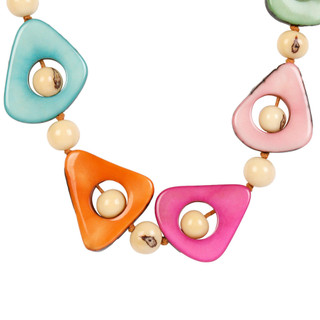 Thumbnail 2: TAGUA Tagua Aztec Multi Pastel Necklace 