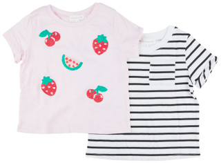 Thumbnail 1: Btween Btween Big Girls 2 Pk Ribbed Knit Tees 