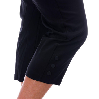 Thumbnail 2: FIT SIGHT Fit Sight Womens Solid Snap Button Hem Capris 